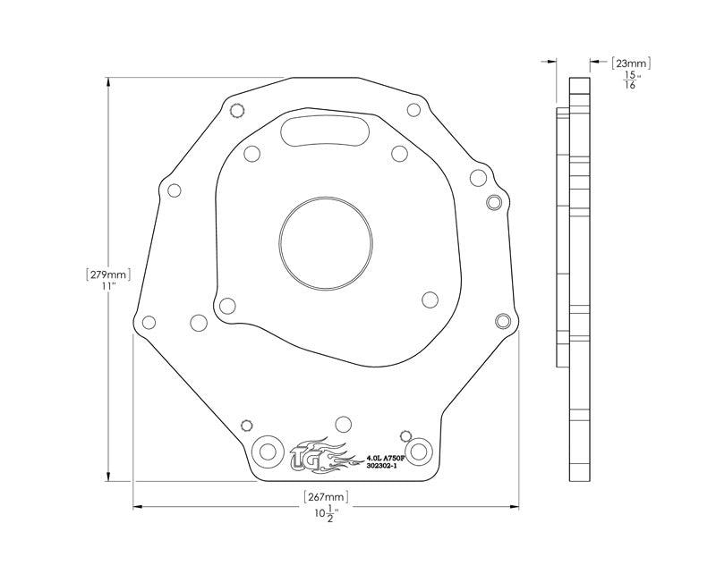 Trail-Gear™ Tacoma/FJ Transfer Case Adapter Plate Kit, 4.0L, Auto