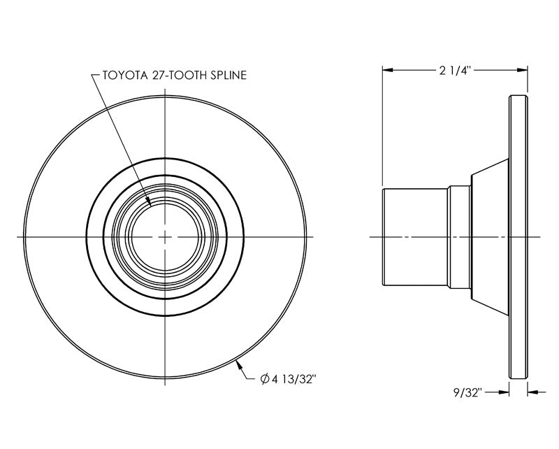 Trail-Gear™ Blank 27-Spline Pinion Flange