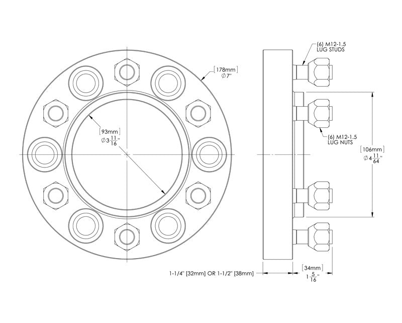 Toyota Wheel Spacer Kit, (hubcentric) 6x5.5