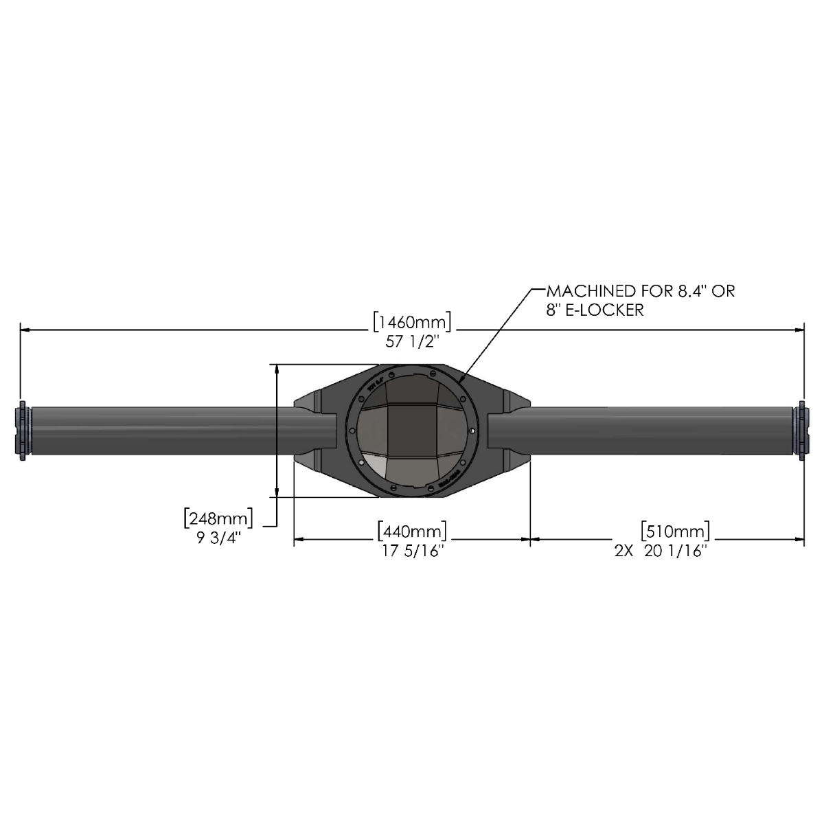 Trail-Gear Fabricated 2005-2015 Tacoma Rear Axle Housing