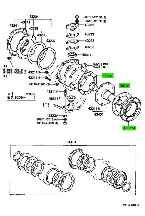 FJ80 / FZJ80 Knuckle Gaskets & Wheel Bearing Dust Seals