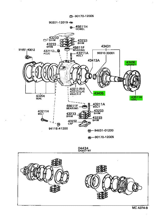 Knuckle Gaskets & Wheel Bearing Dust Seals