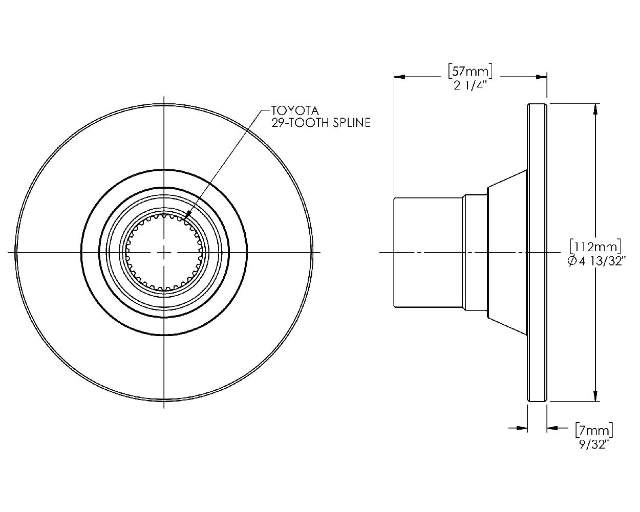 Trail-Gear™ 29-Spline Blank Differential Flange