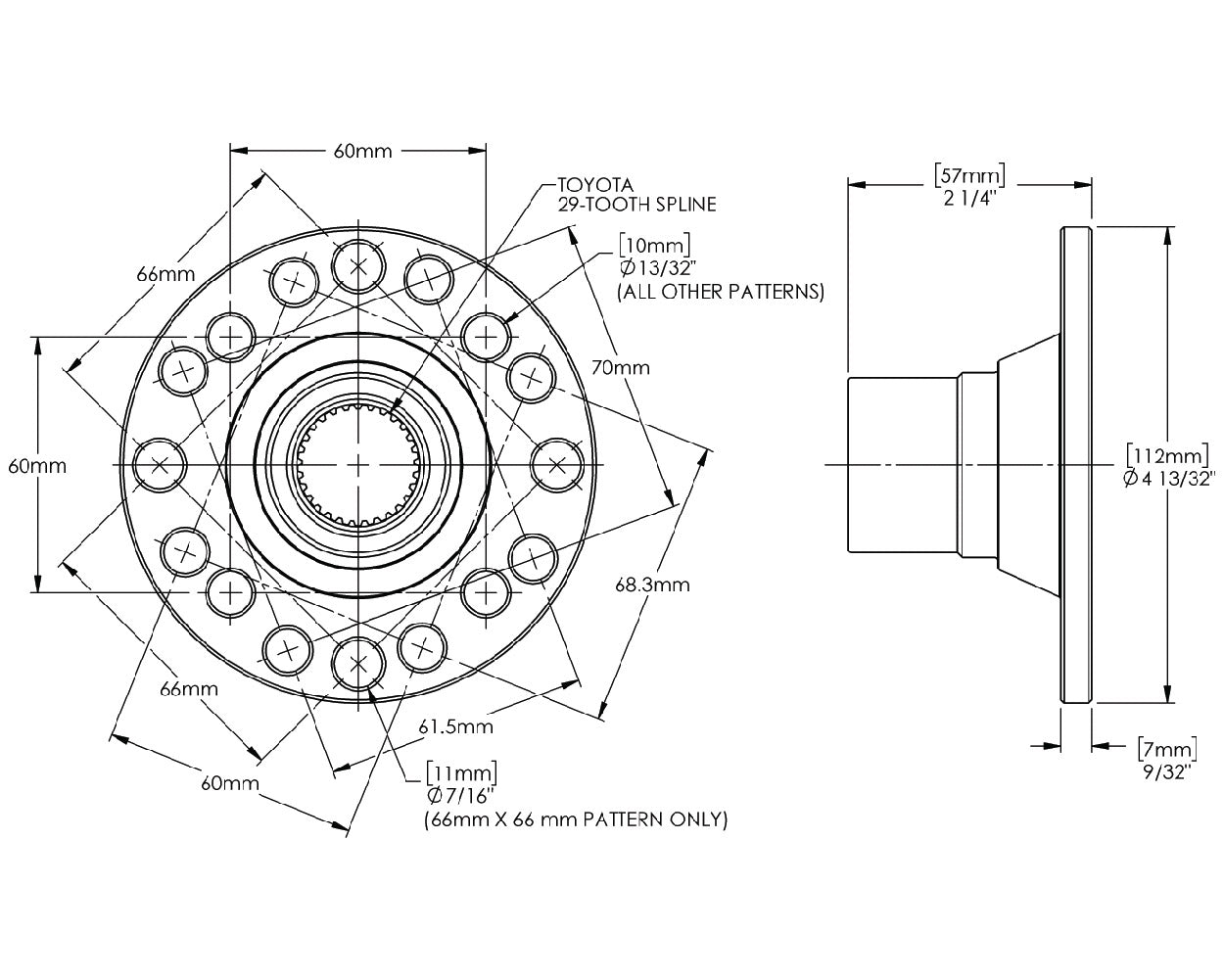 Trail-Gear™ 29-Spline Quad-Drilled Pinion Flange