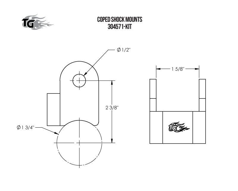 Trail-Gear™ Coped Upper Shock Mounts