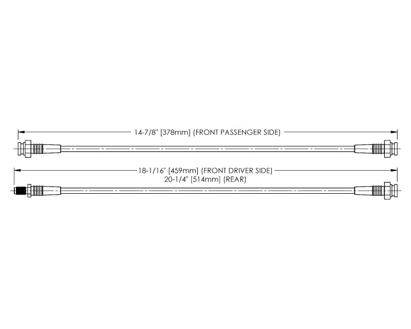 Trail-Gear™ 93-97 FJ80/FJ105 Extended Brake Line Kit