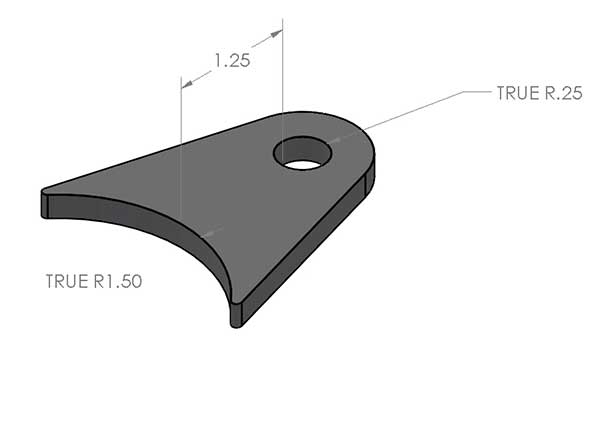 Ruff Stuff Specialties 3" Axle Mount Shock Tabs