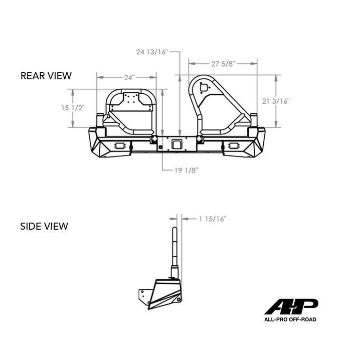 All-Pro High Clearance Dual Swing-Out Bumper for 05-15 Tacoma