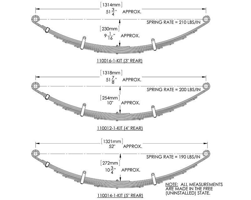 Super Flex Rear Leaf Springs