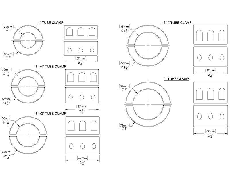 Trail-Gear™ O.D. Tube Clamps