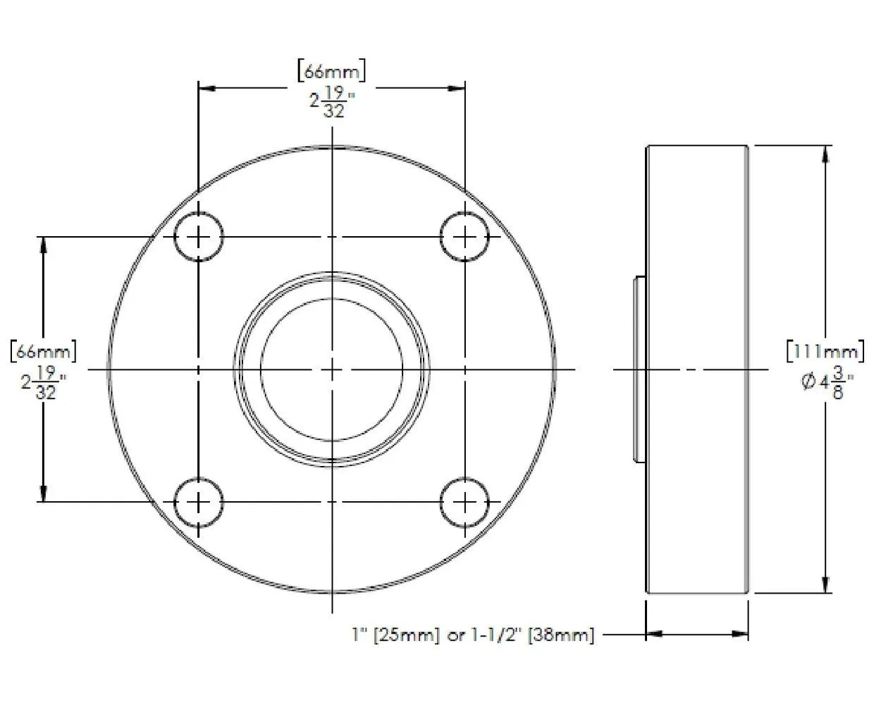 Longfield Tacoma Driveline Spacer 05+