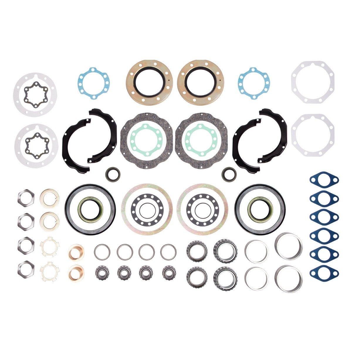 FJ80 / FZJ80 Knuckle Rebuild Kit with Wheel Bearings and OEM Inner Axle Seals (LROR)