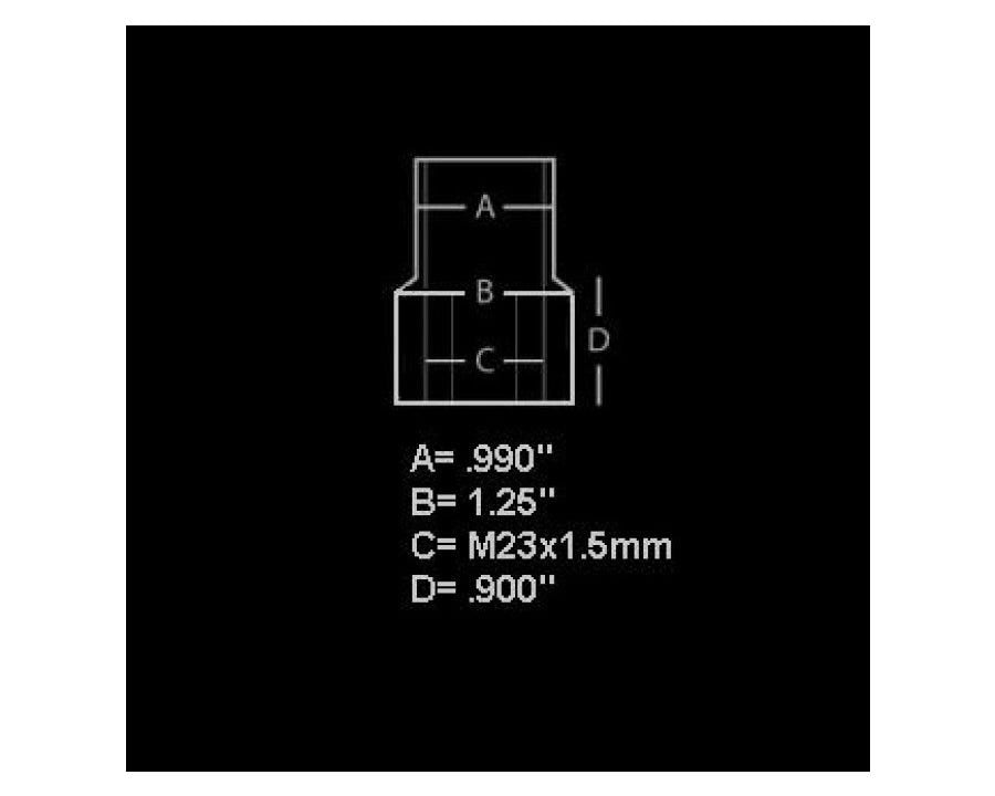 Toyota 23MM FJ80 Tie Rod End Tubing Adapter Bungs - 1" OD